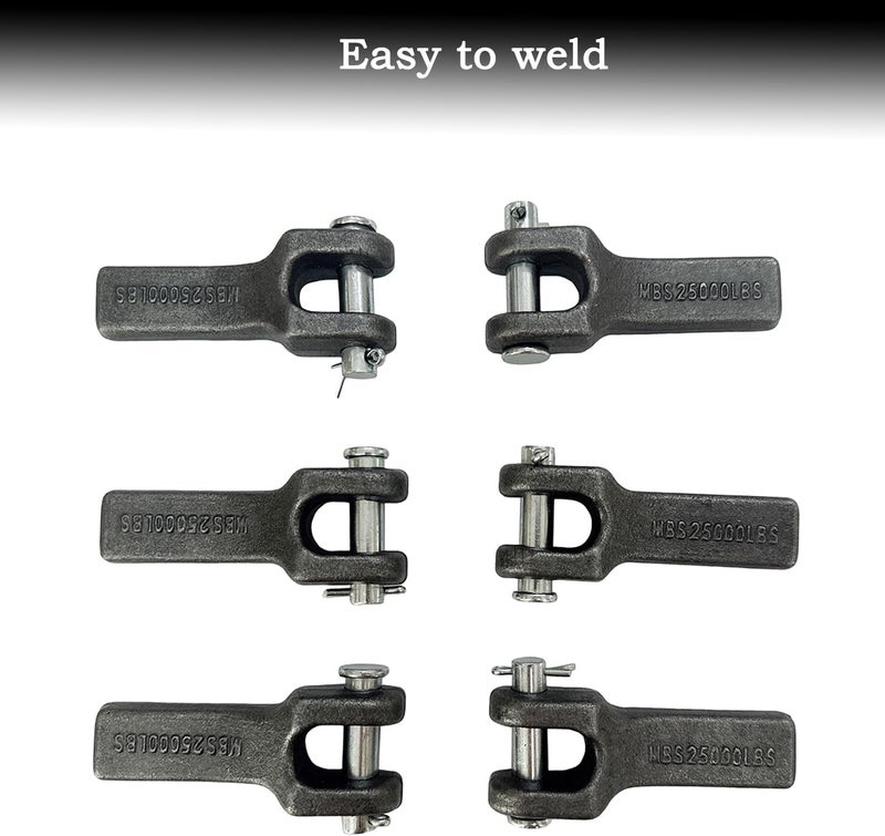 ANISUN 3/8 inch Weld On Safety Chains Anchor Best Way to Attach Safety Chain to Trailers (Pack of 6) - Image 4